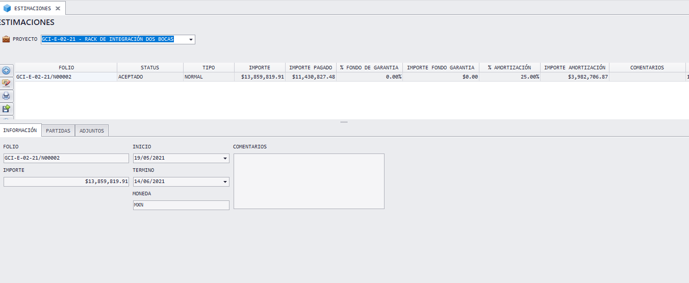 Acceso a estimaciones